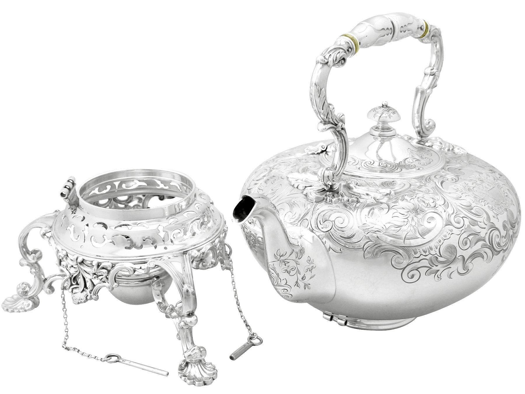 Bollitore vittoriano in argento sterling In condizioni ottime in vendita a Jesmond, Newcastle Upon Tyne