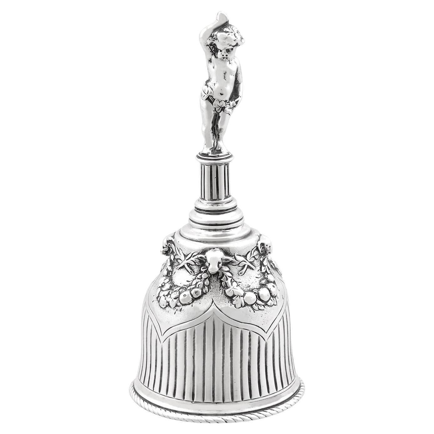 Victorian Sterling Silver Table Bell by John Septimus Beresford, 1885
