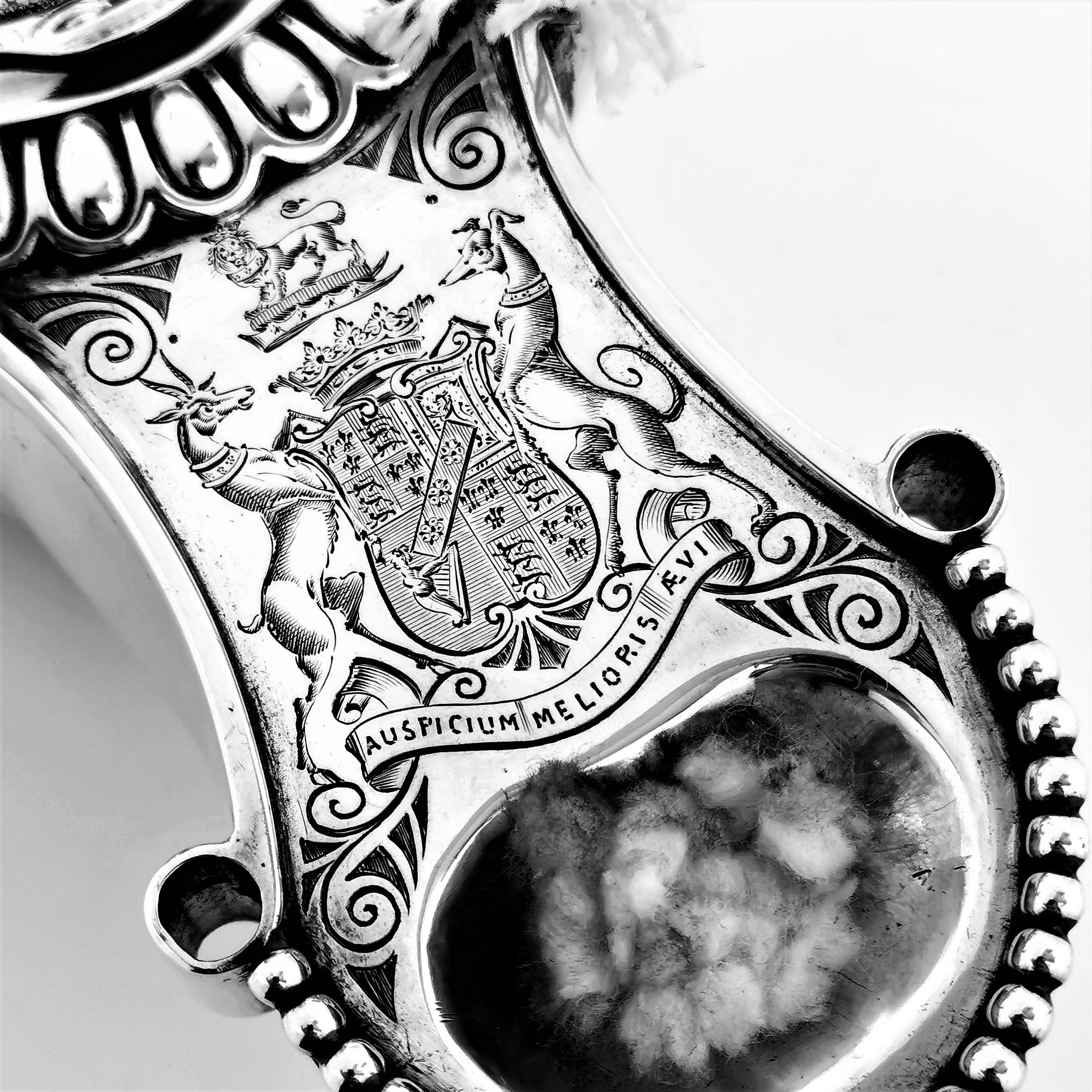Antique Victorian Sterling Silver Table Lighter 1861 Duke of St Albans 5