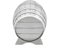 Victorian Sterling Silver Table Snuff/Vesta/Trinket Barrel Box