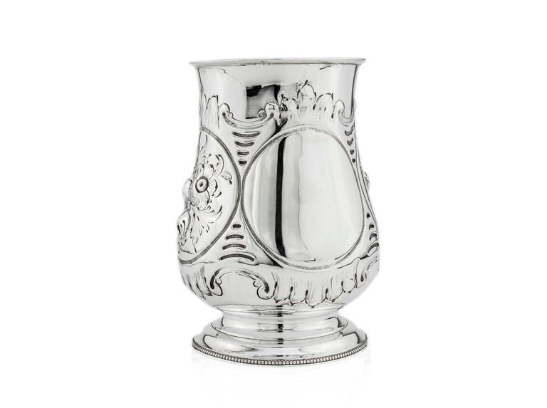 British Antique Victorian Sterling Silver Tankard, London, 1861 For Sale