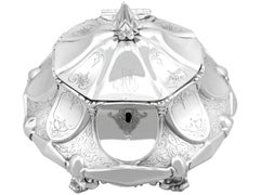 Victorian Sterling Silver Tea Caddy/Biscuit Box