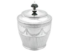 Antike viktorianische Teedose aus Sterlingsilber