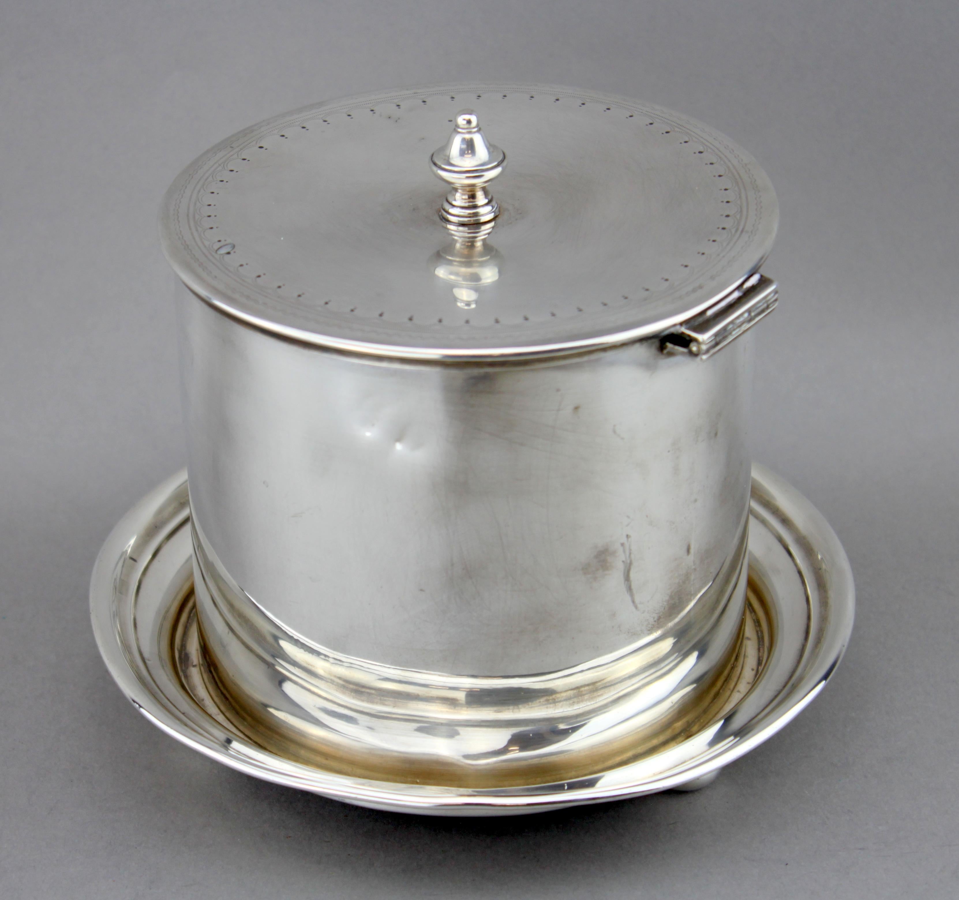 antique silver tea caddy