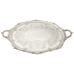 Antique Victorian Sterling Silver Tea Tray