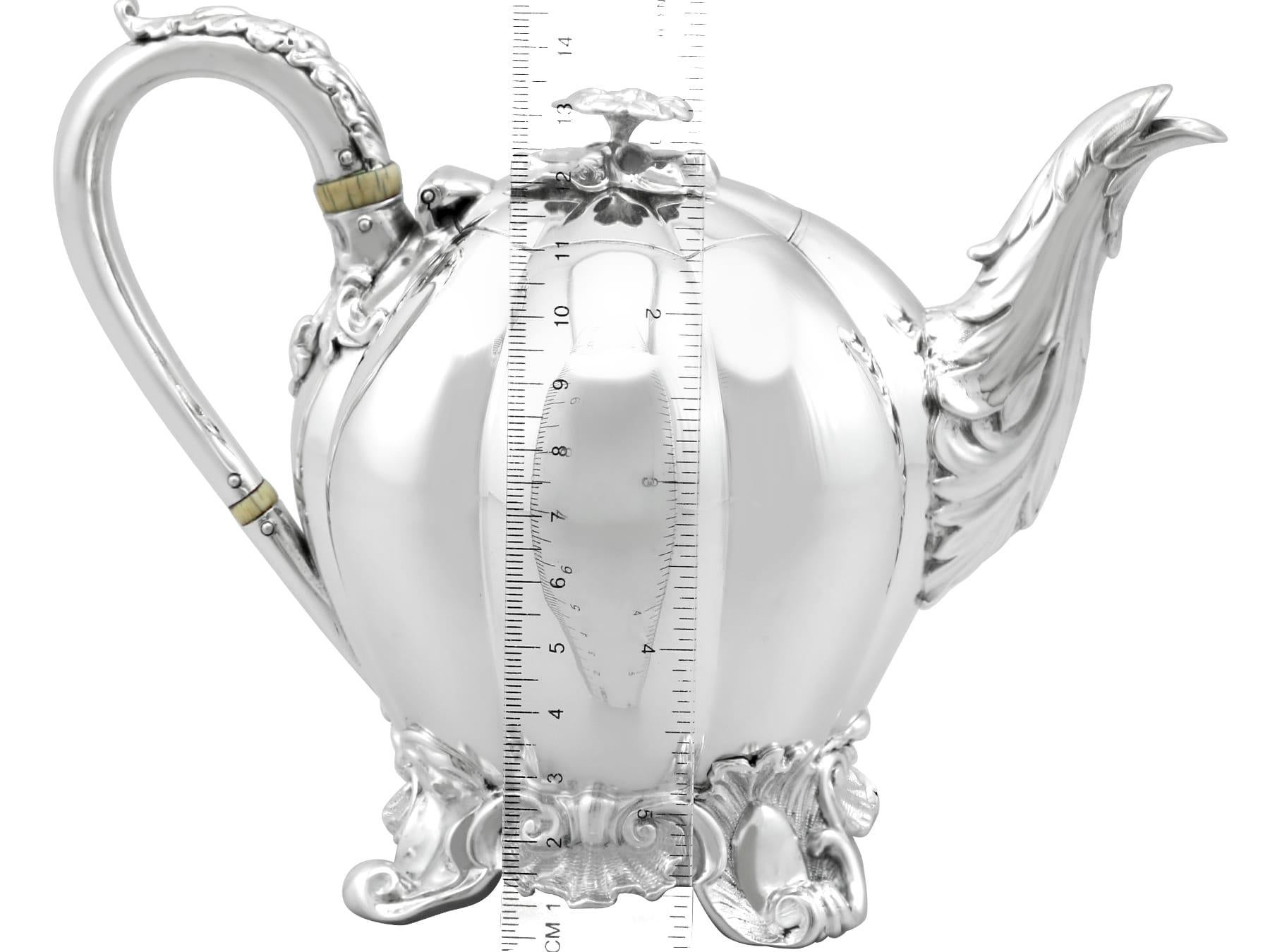 Antique Victorian Sterling Silver Teapot 5