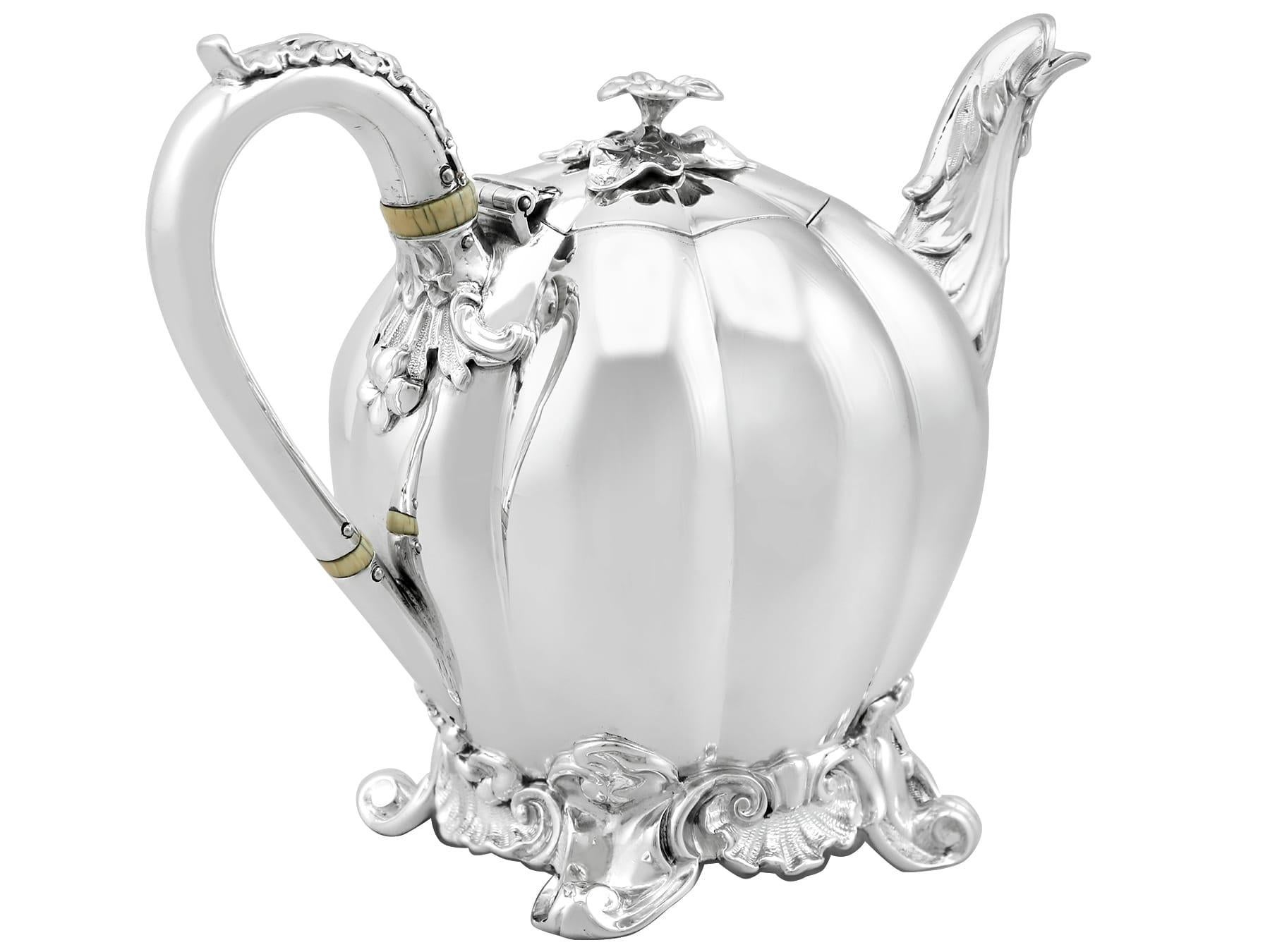 English Antique Victorian Sterling Silver Teapot