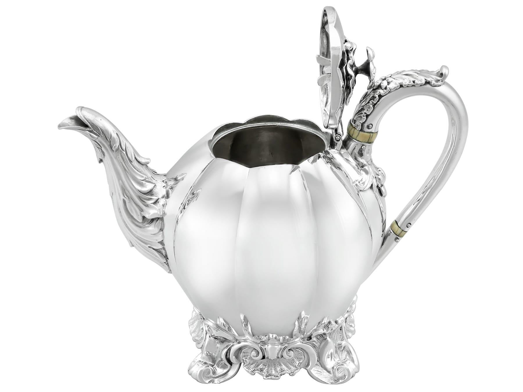 19th Century Antique Victorian Sterling Silver Teapot