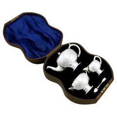 Victorian Sterling Silver Three-Piece Bachelor Tea Service