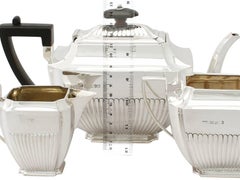 Antique Victorian Sterling Silver Three-Piece Tea Service