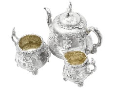 Victorian Sterling Silver Three-Piece Tea Service