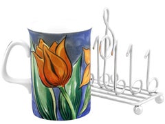 Viktorianischer musikalischer Toastständer aus Sterling Silber