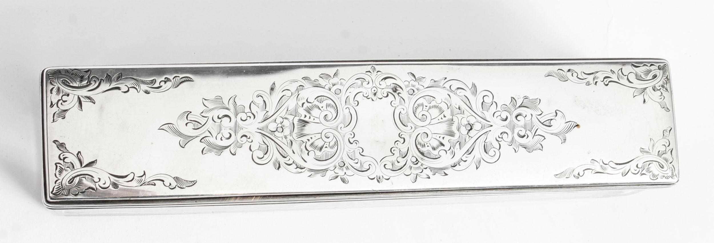 Antique Victorian Sterling Silver Travelling Dressing Case 1861, 19th Century 7
