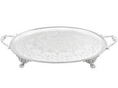 Antique Victorian Sterling Silver Tray by Barnard & Sons