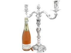 Victorian Sterling Silver Two Light Candelabrum