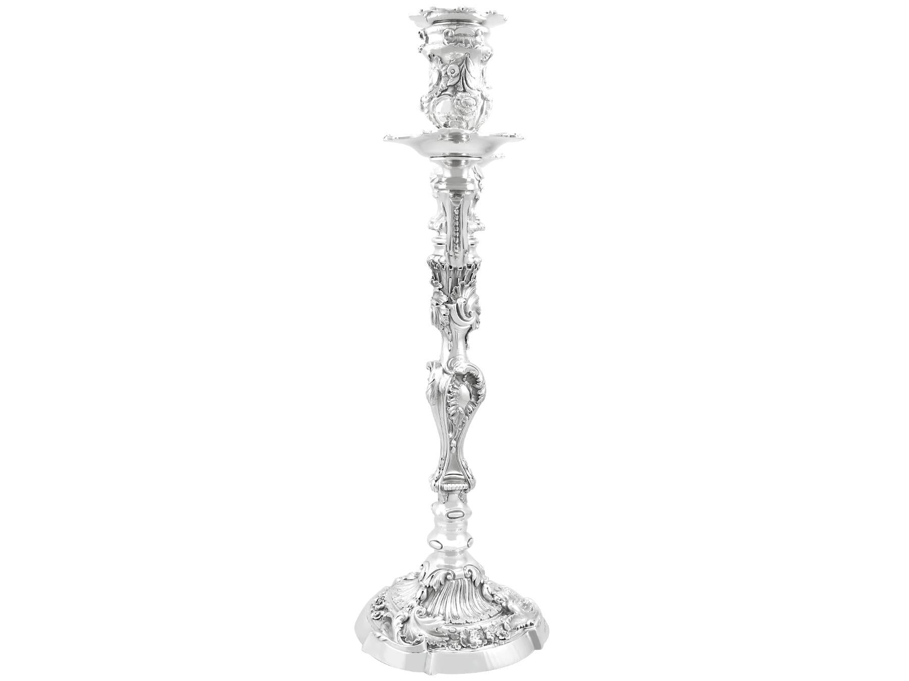 English Victorian Sterling Silver Two Light Candelabrum  For Sale