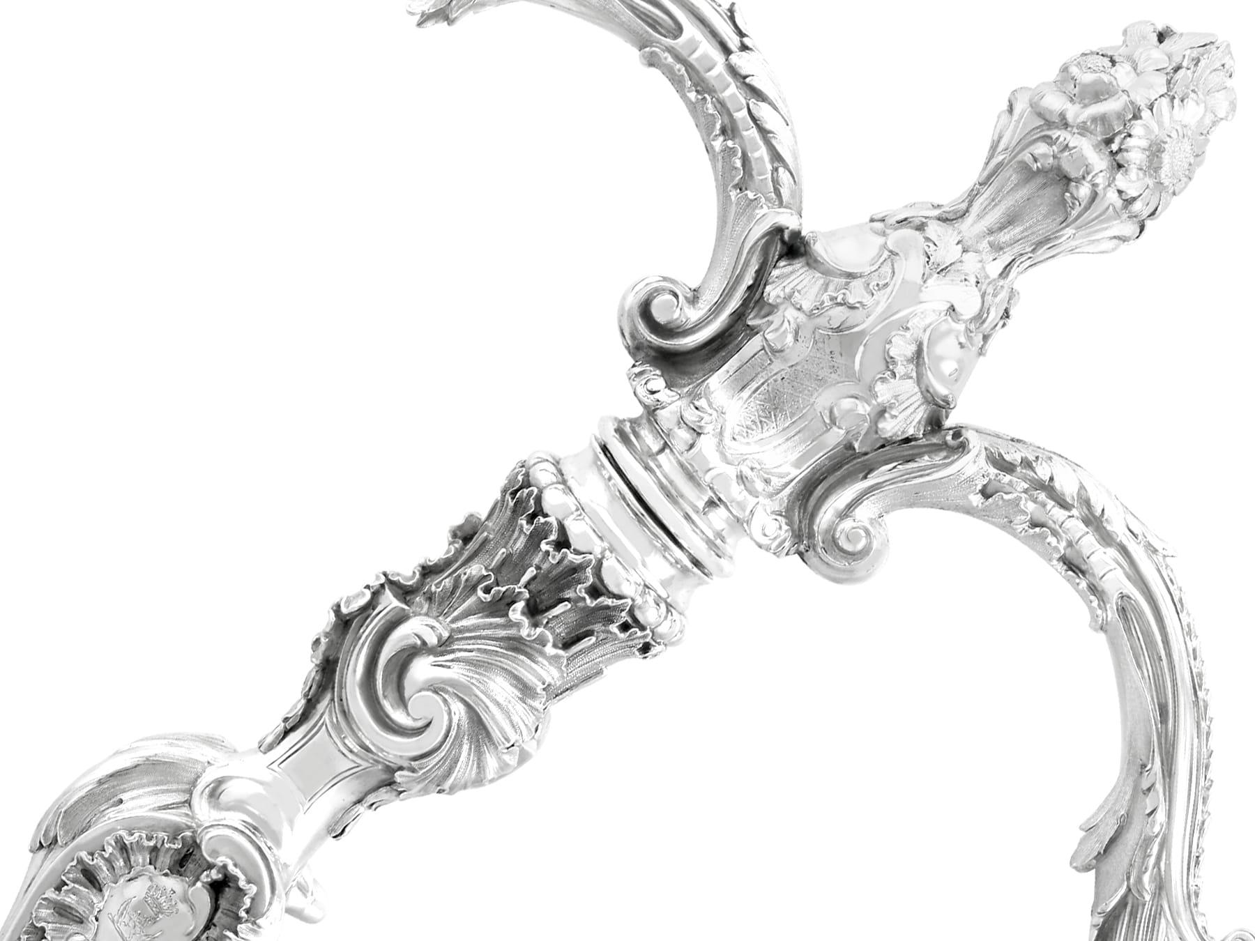 Candelabro vittoriano a due luci in argento Sterling in vendita 1