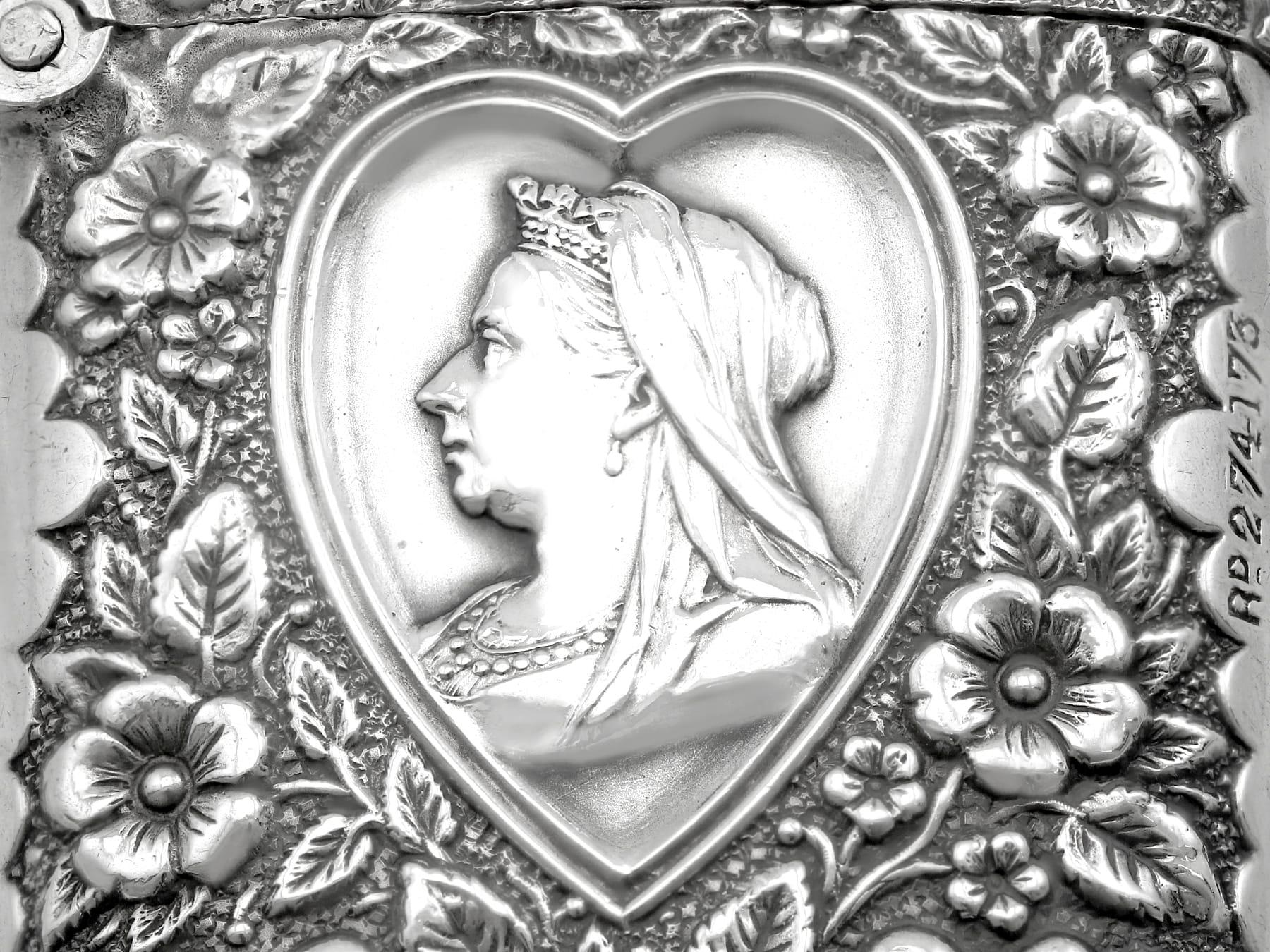 Antico astuccio Vesta vittoriano in argento sterling (1900) in vendita 1