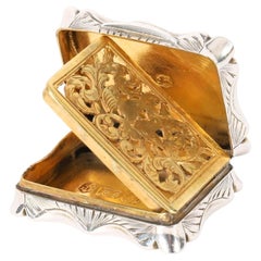 Antique Victorian Sterling Silver Vinaigrette Edward Smith 1884 19th Century