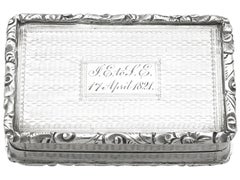 Vinaigrette victorienne ancienne en argent sterling