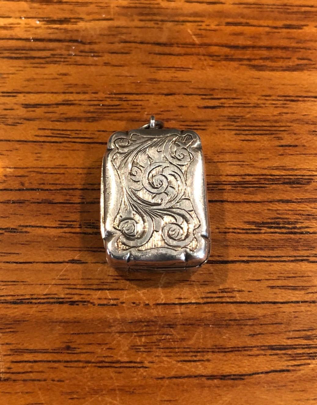 antique silver vinaigrette