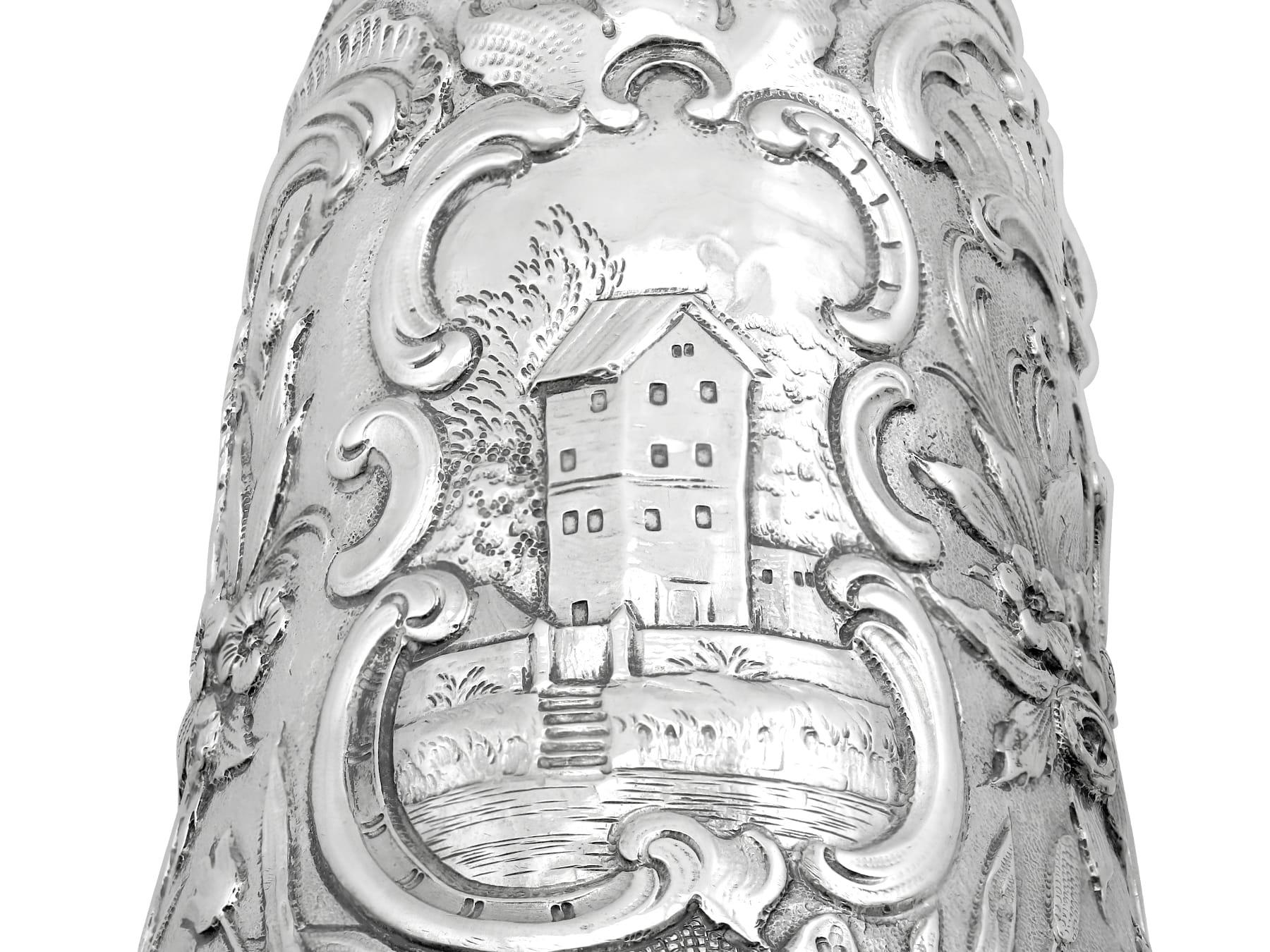 Antique Victorian Sterling Silver Wager Cup (1887) 6