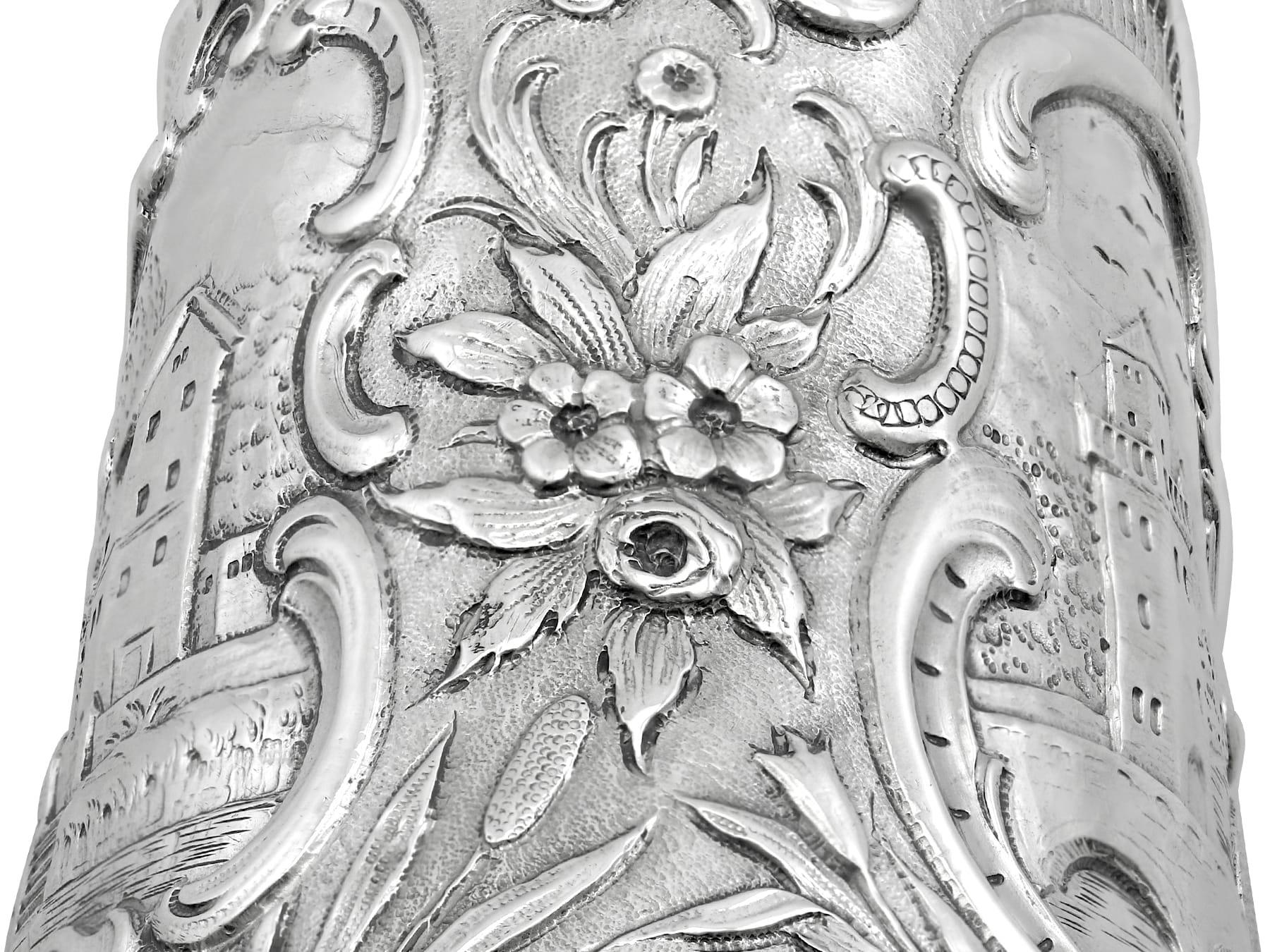 Antique Victorian Sterling Silver Wager Cup (1887) 7