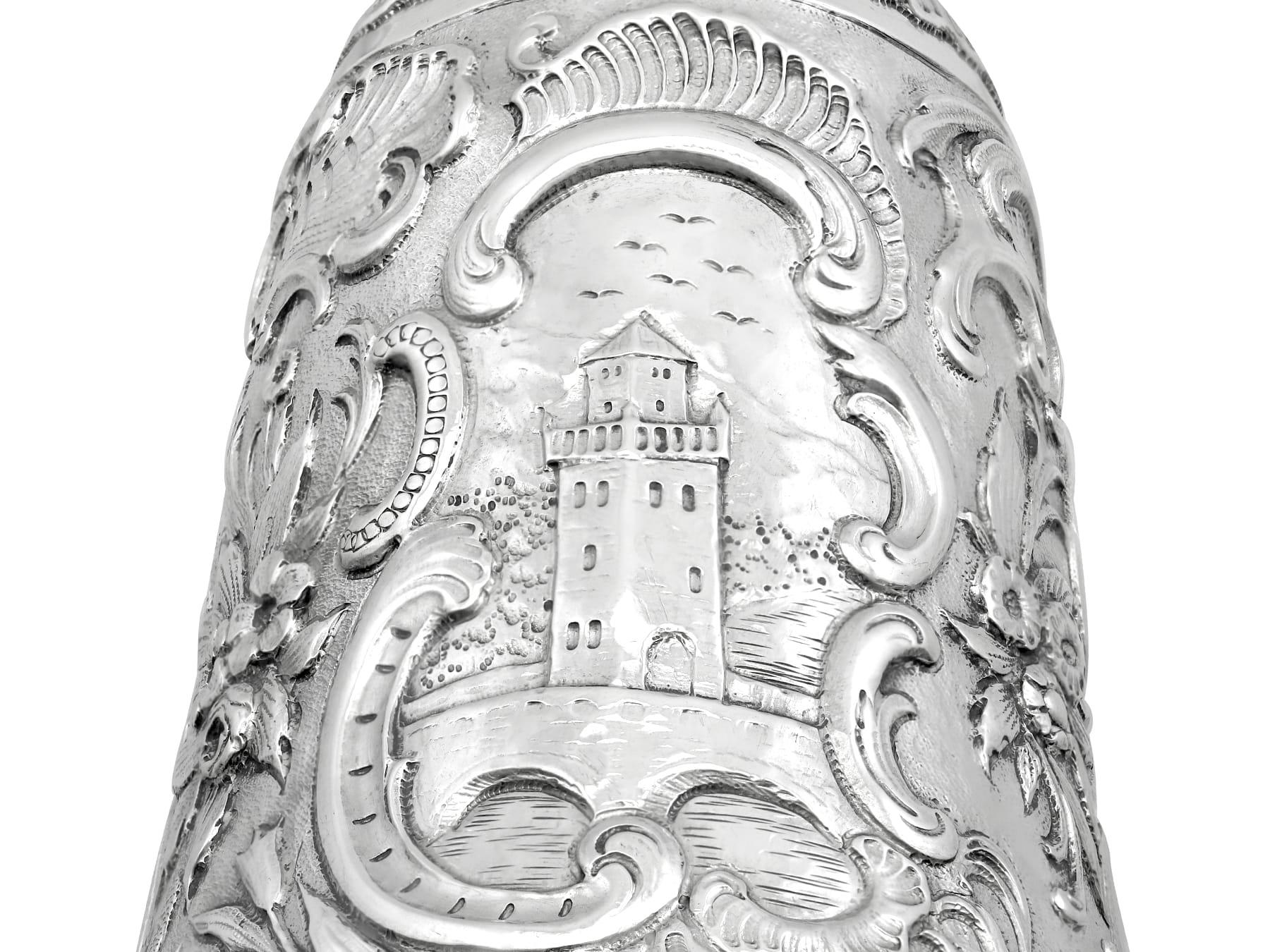 Antique Victorian Sterling Silver Wager Cup (1887) 4