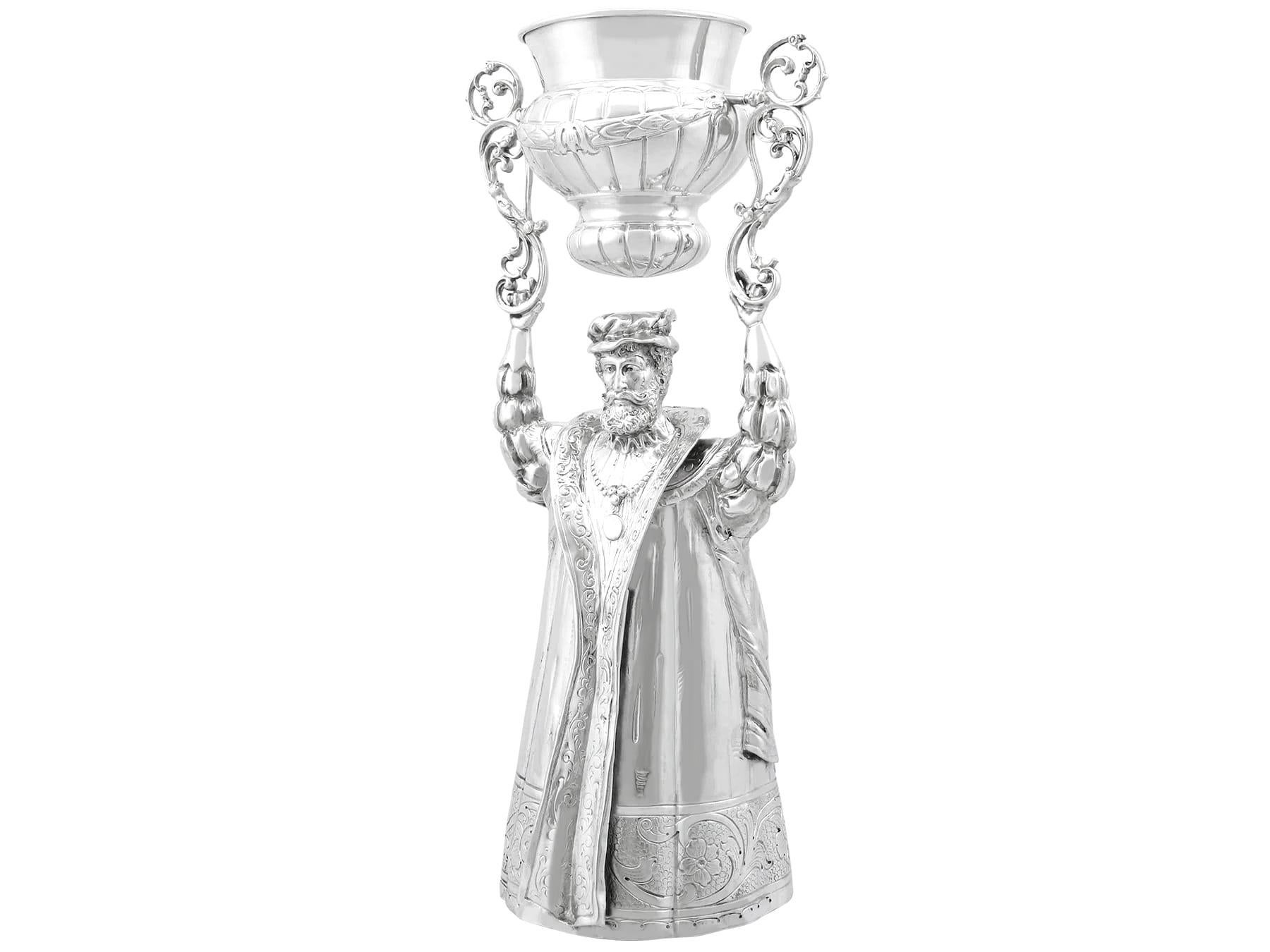 Antica coppa da scommessa vittoriana in argento sterling