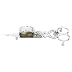 Antique Victorian Sterling Silver Wick Trimmers Birmingham, England 1845