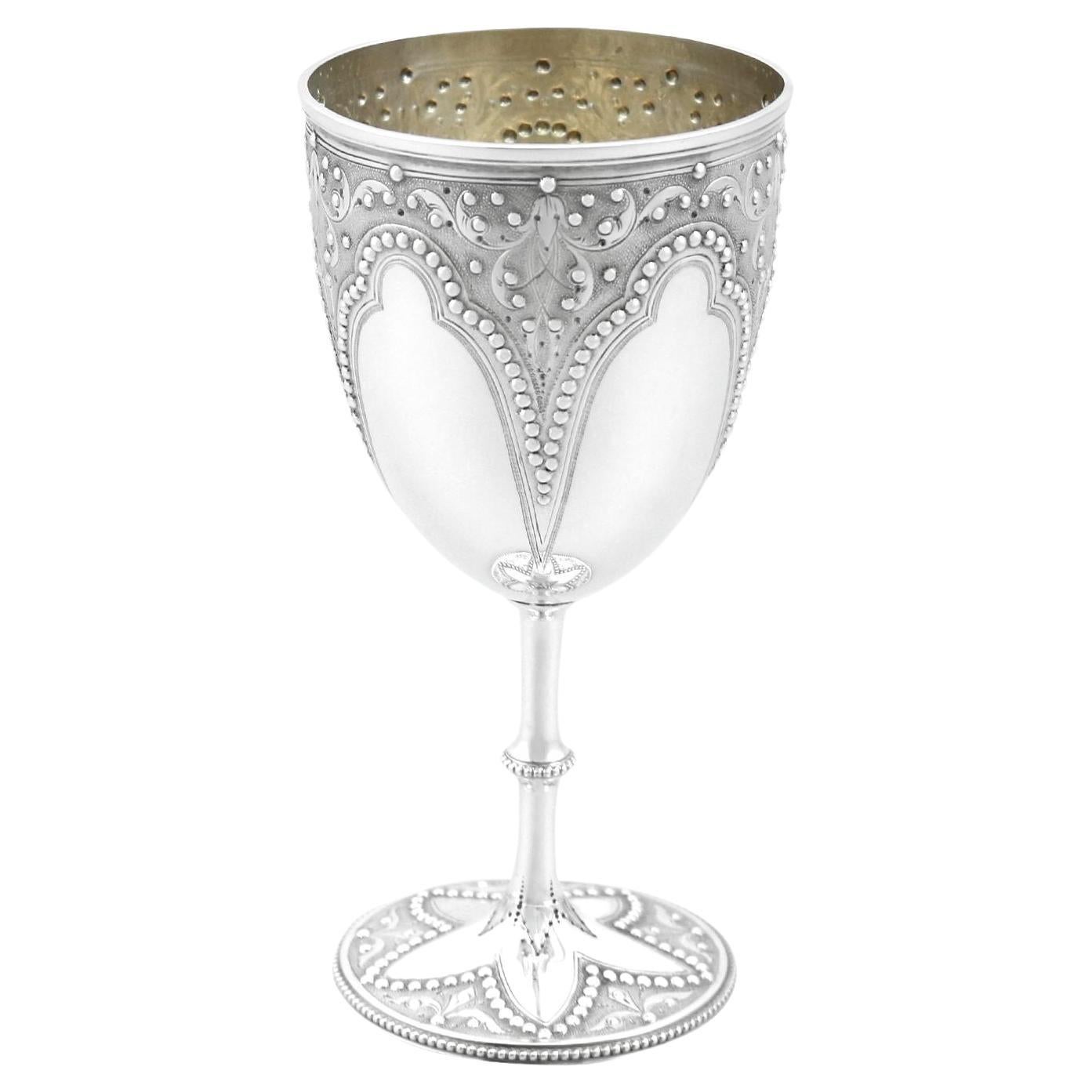 Buccellati Sterling Silver Wine Goblets and Pitcher Set with Hard Stone