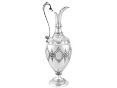 Antique Victorian Sterling Silver Wine / Water Jug (1869)