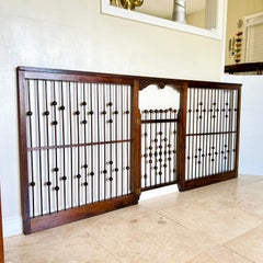 Victorian Stick and Ball Partition Panel With Gate, Late 19th Century