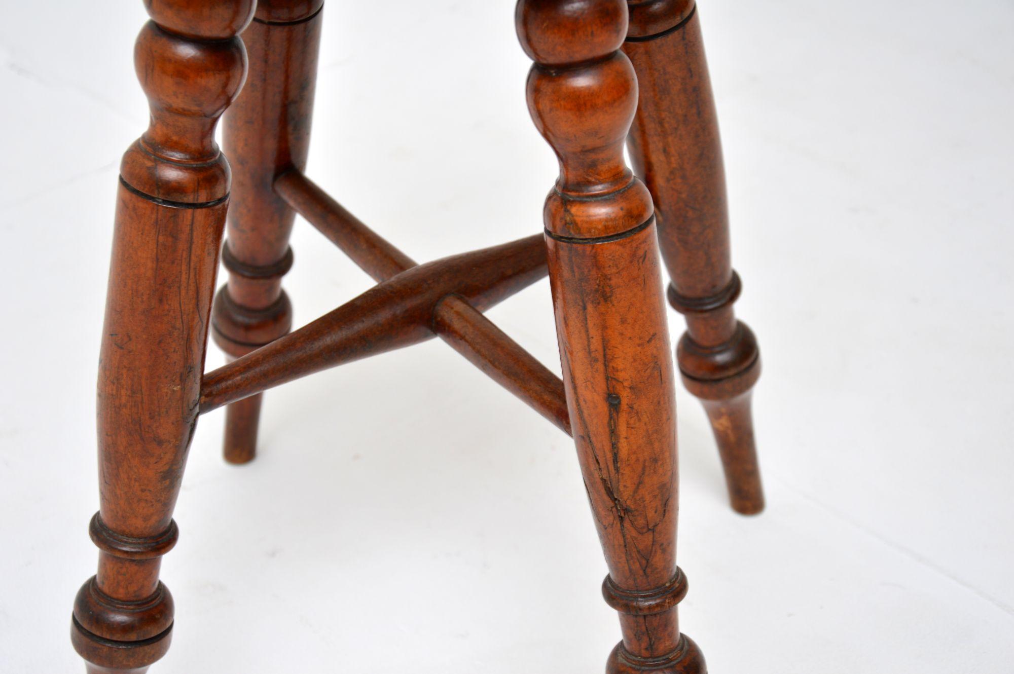 19th Century Antique Victorian Stool For Sale