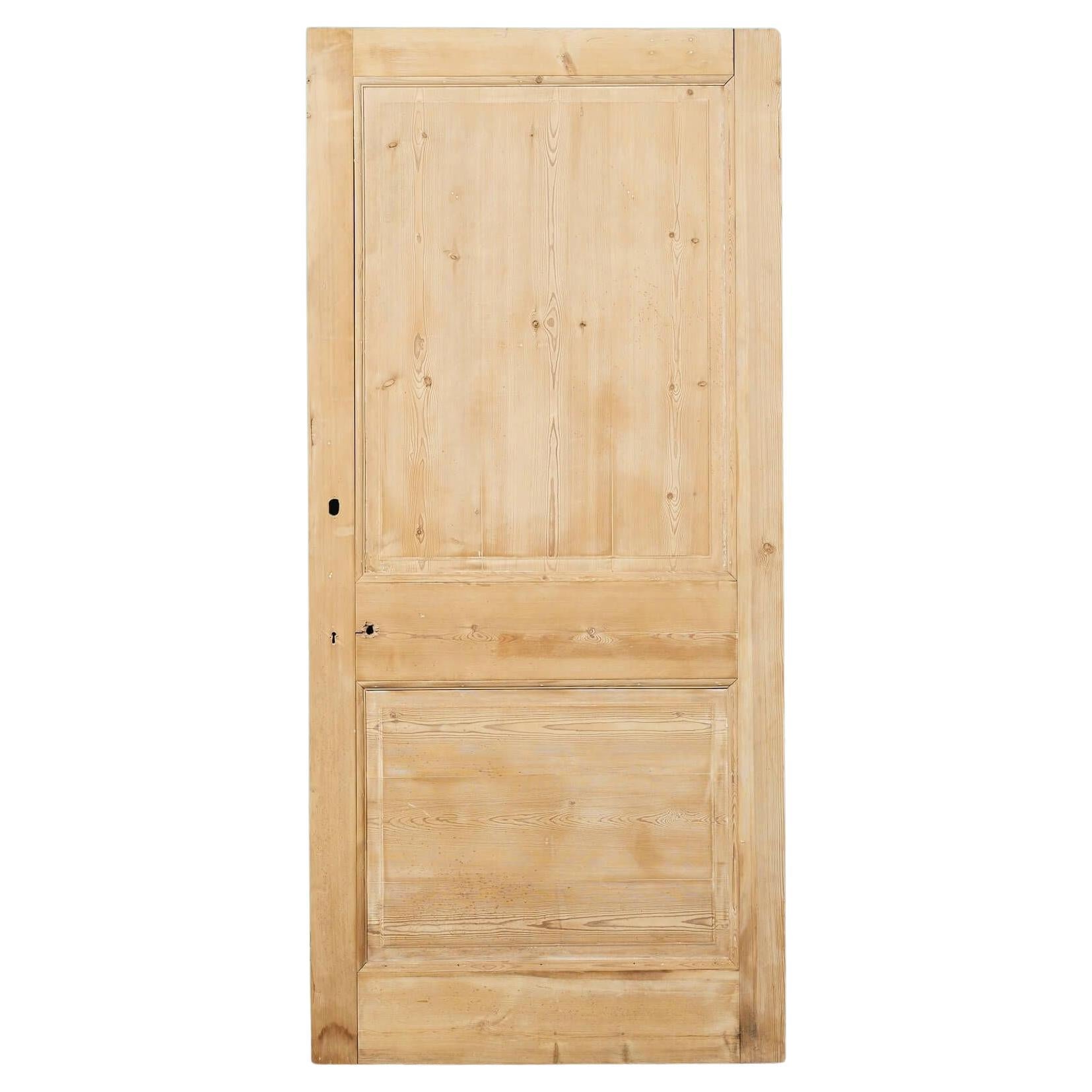 Antique Victorian Stripped Pine Internal Door