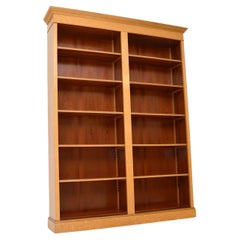 Vintage Victorian Style Birds Eye Maple Open Bookcase