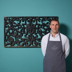 Antique Victorian Style Cast Metal Decorative Panel