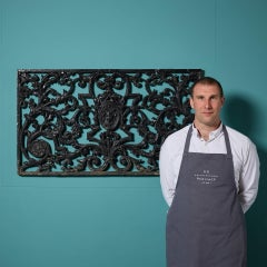 Antique Victorian Style Decorative Cast Metal Panel