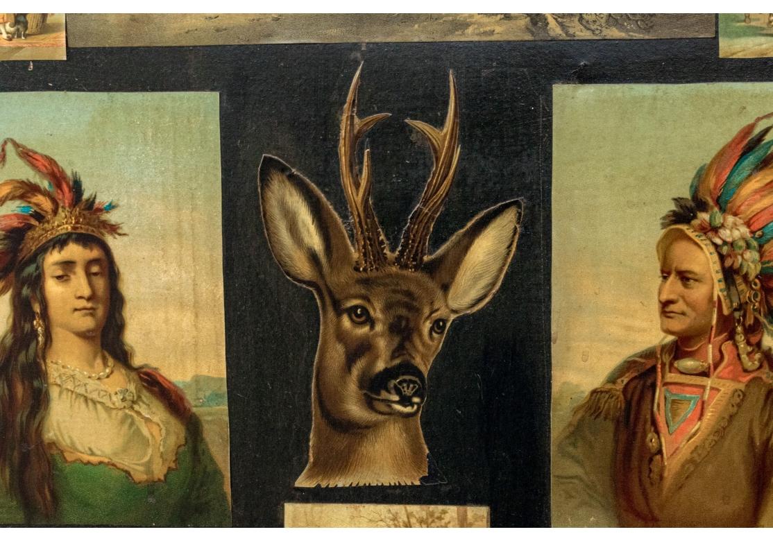 Antique Victorian Style Four Panel Screen For Sale 10