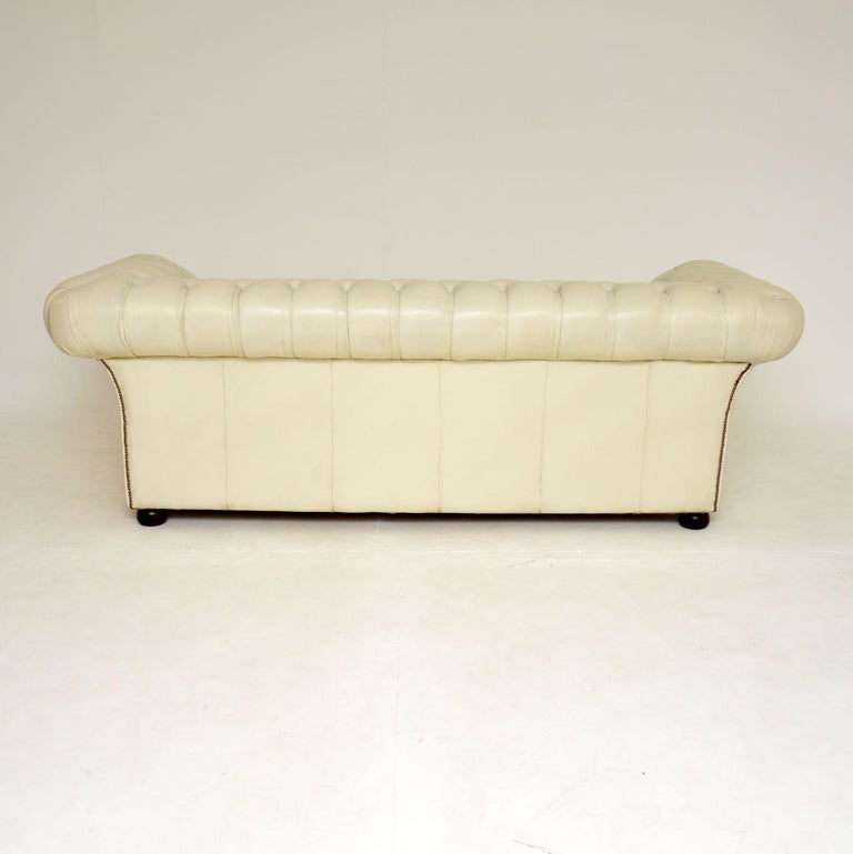 Antique Victorian Style Leather Chesterfield Sofa For Sale at 1stDibs