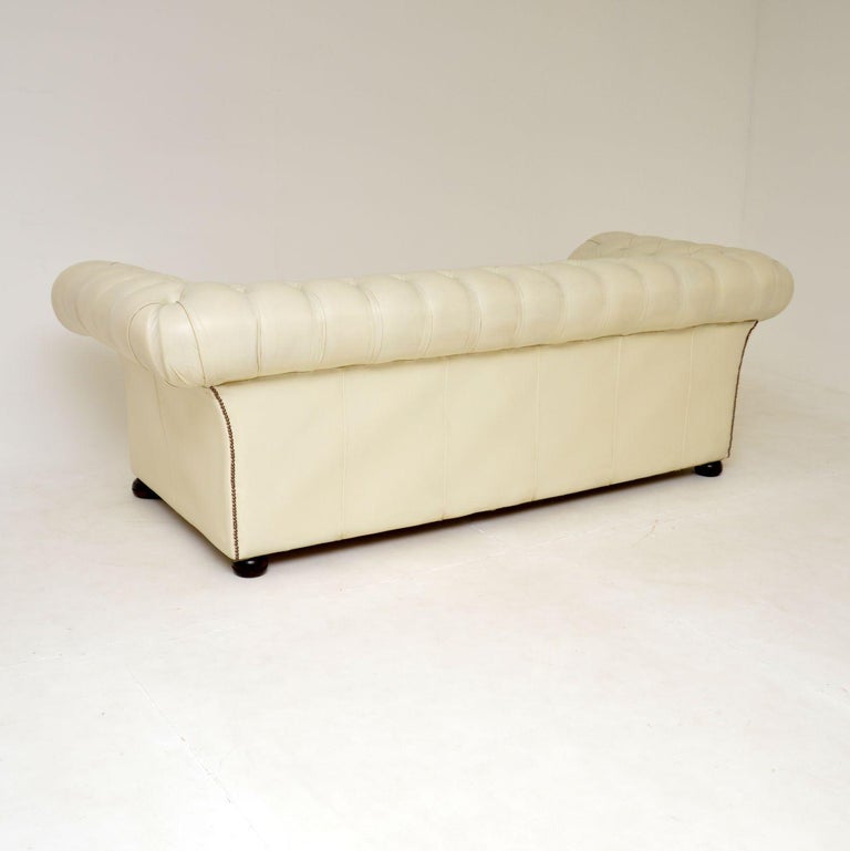 Antique Victorian Style Leather Chesterfield Sofa For Sale at 1stDibs