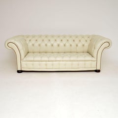Antique Victorian Style Leather Chesterfield Sofa