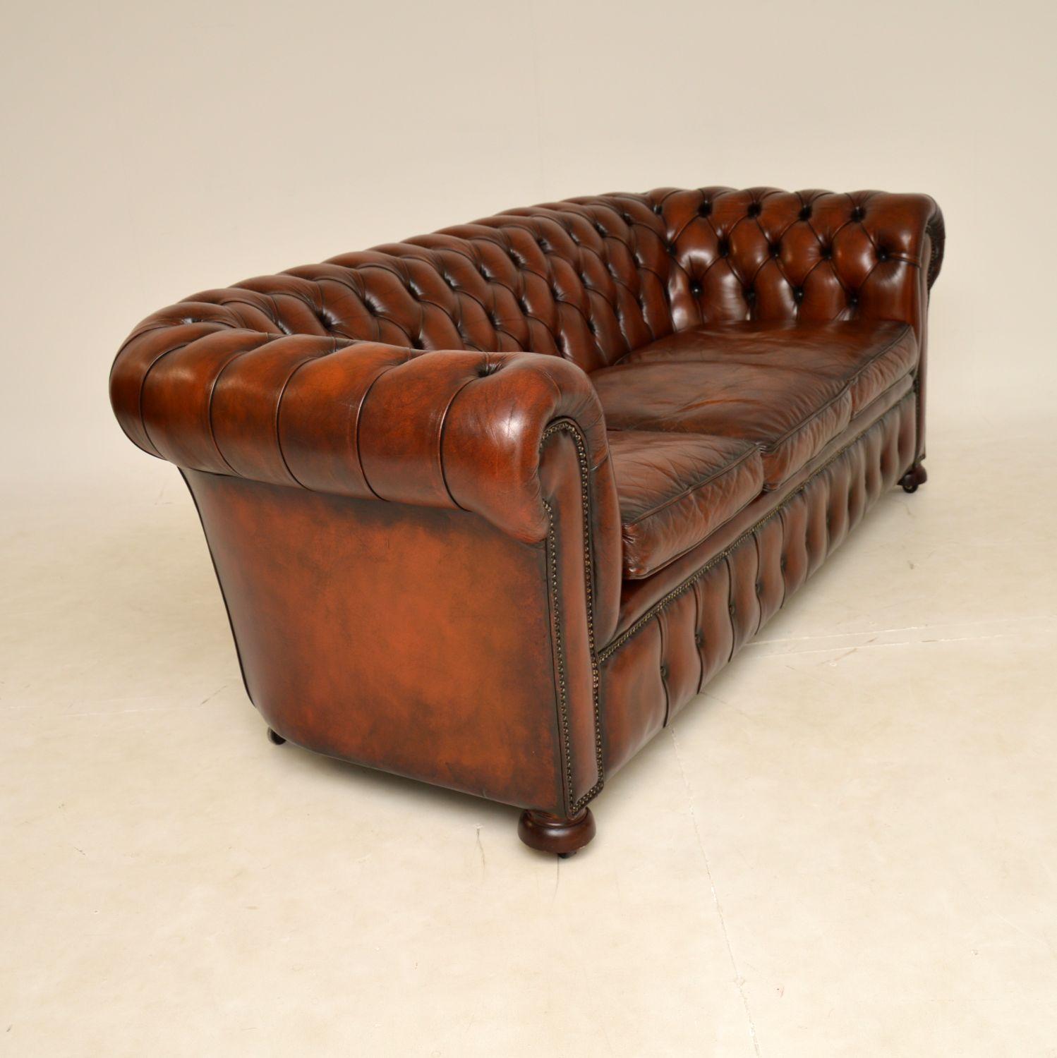 vintage look leather sofa