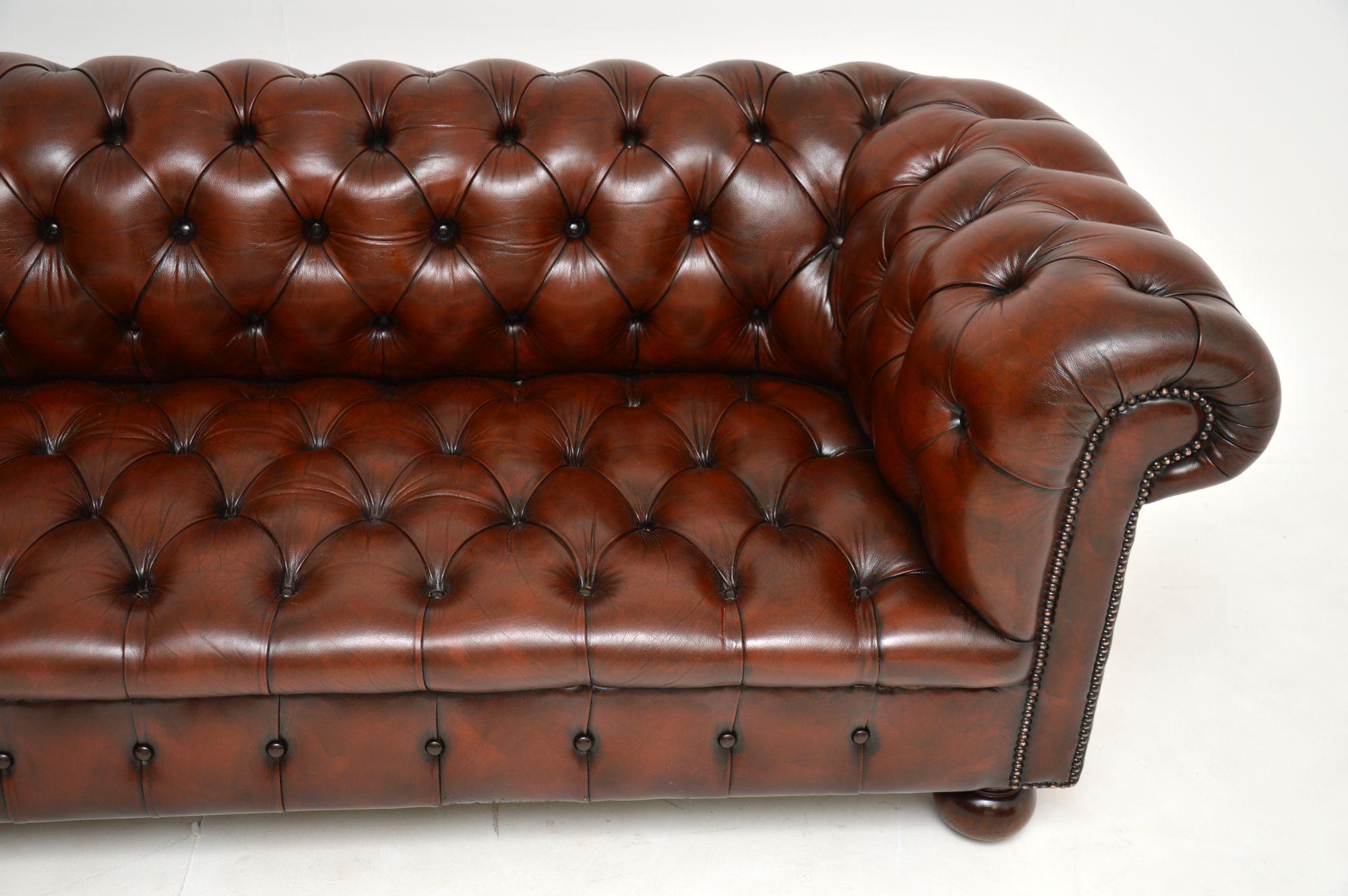 Antique Victorian Style Leather Chesterfield Sofa 2