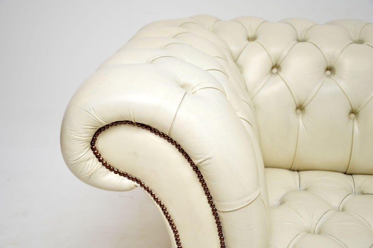 Antique Victorian Style Leather Chesterfield Sofa For Sale at 1stDibs