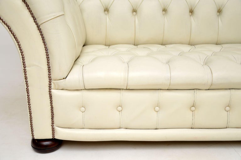 Antique Victorian Style Leather Chesterfield Sofa For Sale at 1stDibs