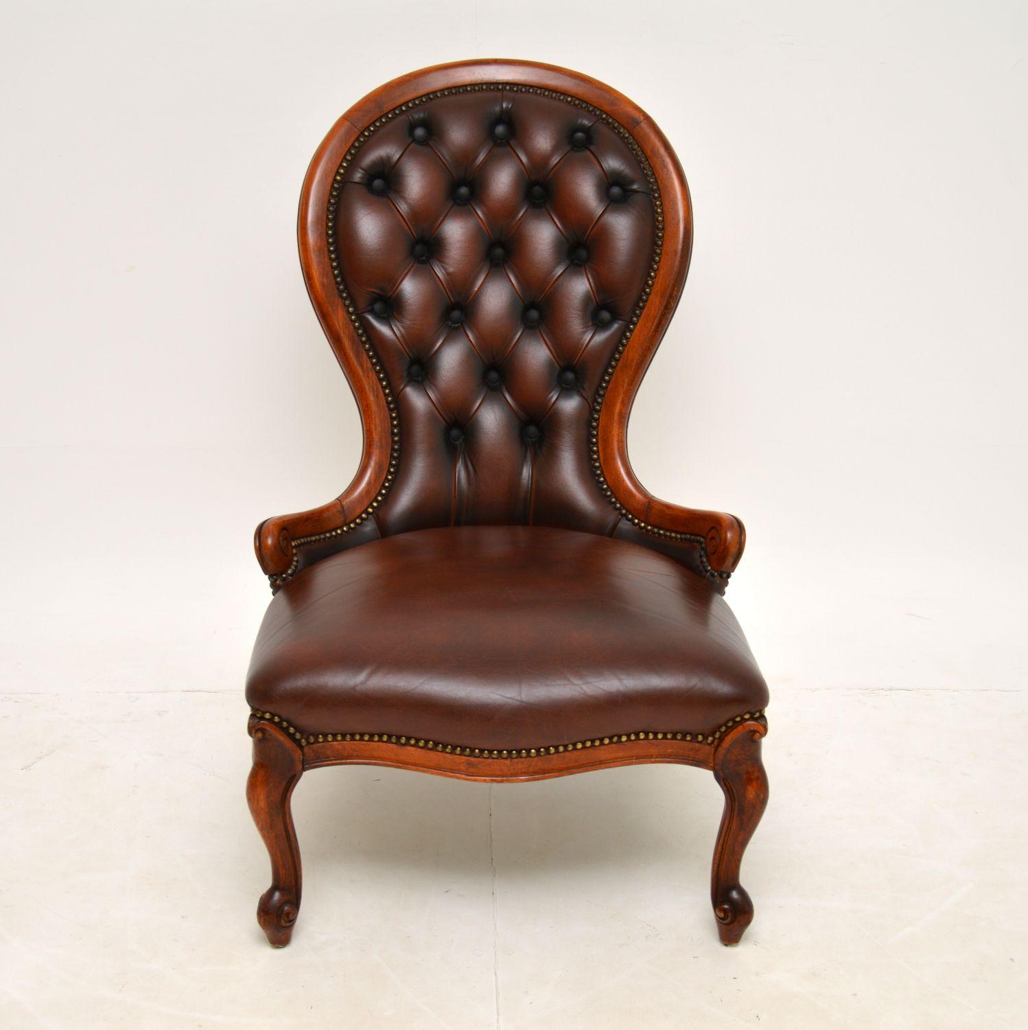 victorian leather chair