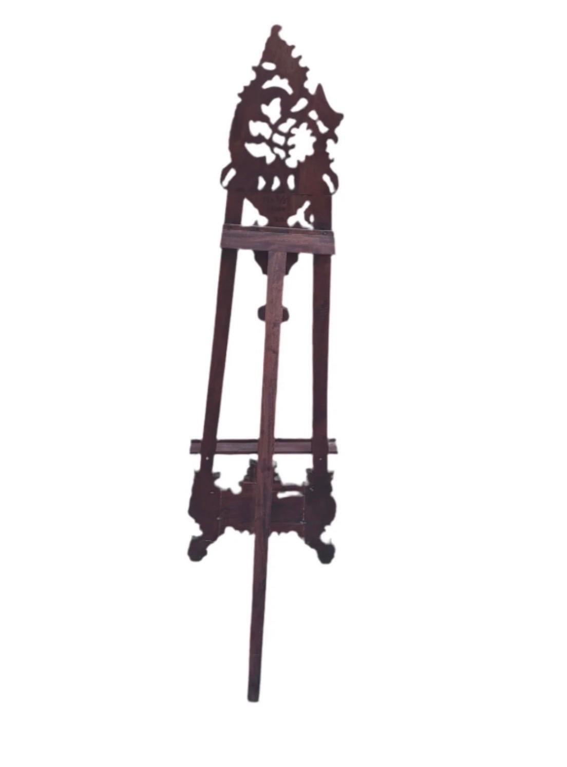 American Antique Victorian Style Mahogany Table Top Victorian Easel For Sale