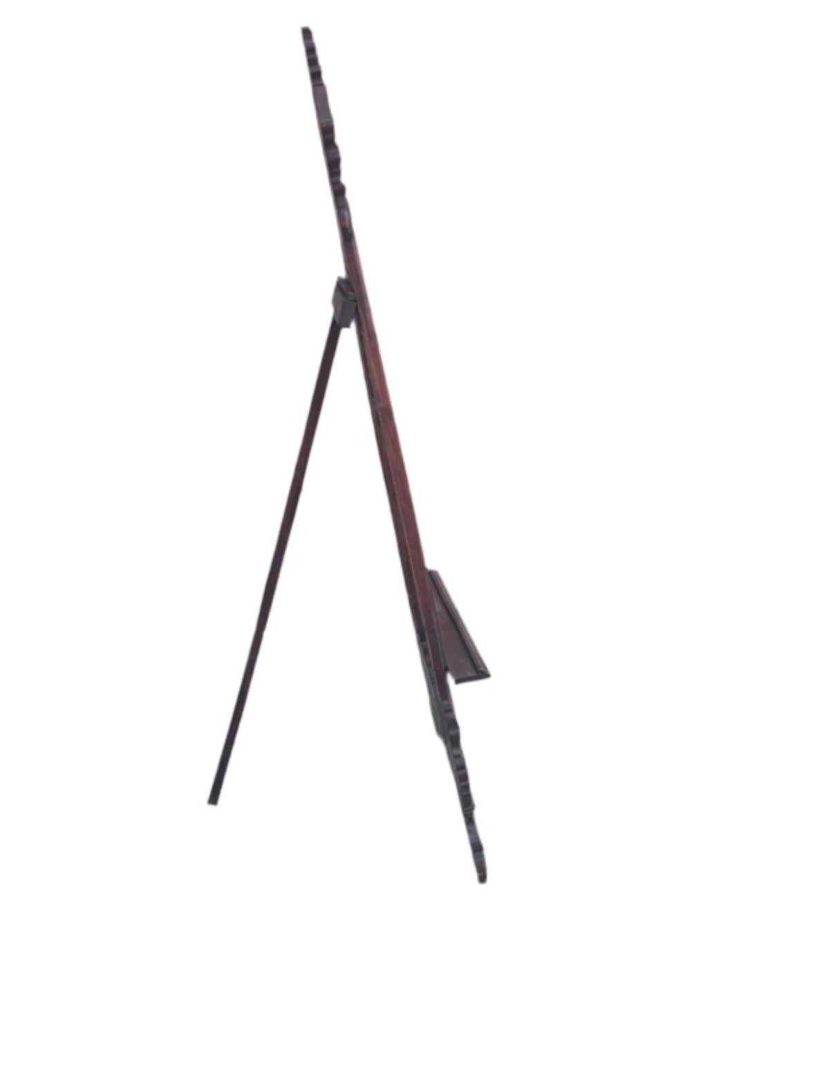 19th Century Antique Victorian Style Mahogany Table Top Victorian Easel For Sale