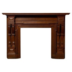 Antique Victorian Style Oak Fire Surround